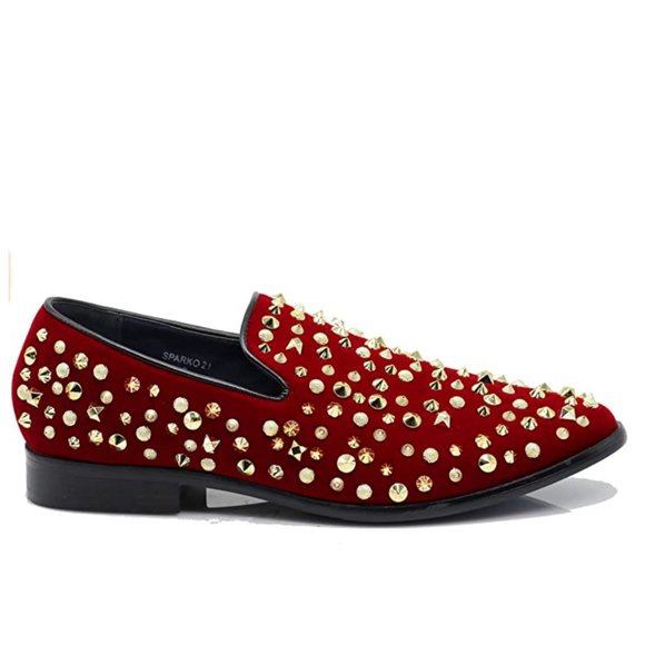 Men\'s Vintage Spike Dress Loafers Slip On Fashion Shoes Classic Tuxedo Dress Sho main image 7